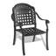 Ensemble de 7 pièces de mobilier de patio en aluminium coulé avec cadre noir et coussins de siège bleus (identique à: W1710S00485)-380373306