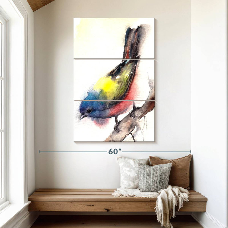 Brampt Bunting Bird, 50" H x 32" W