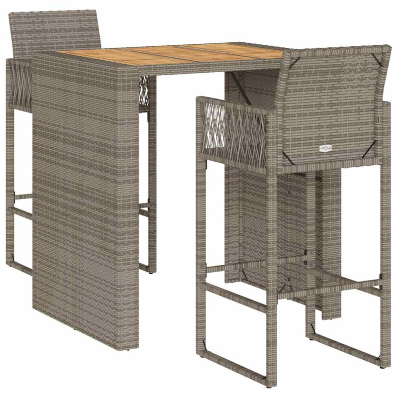  Ensemble de bar de jardin gris