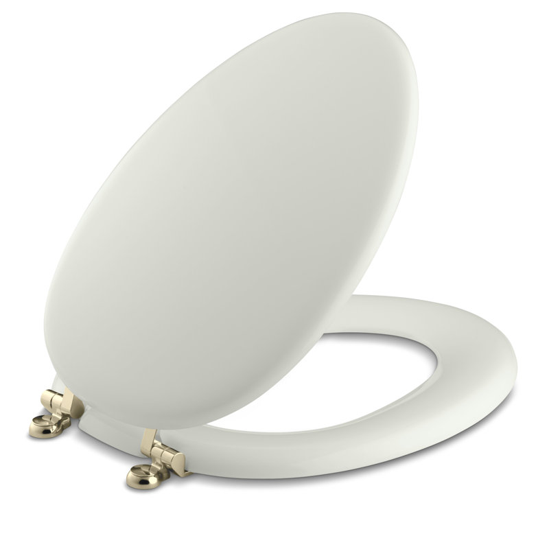 Kathryn Elongated Toilet Seat, Dune, French Gold