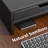Monitor Stand With 2 Storage Drawers, Premium Bamboo Dual Monitor Stand Riser With Adjustable Length And Angle, Desk Organizer For Computer Laptop,  Black