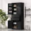 Grande armoire de rangement 72,5 pouces avec 2 tiroirs et tablettes de porte-189635599