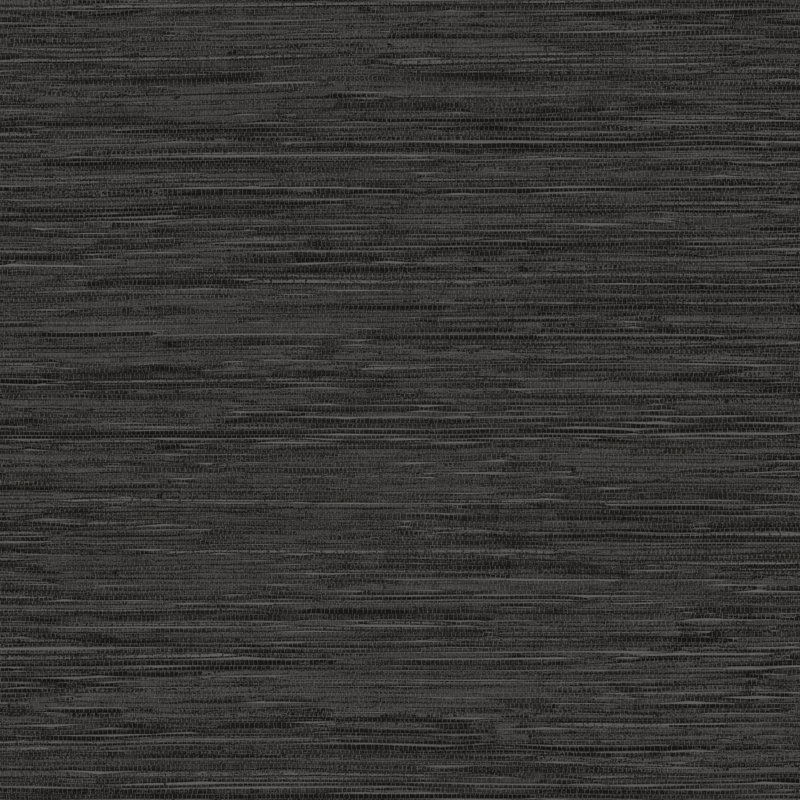 Style Sisters Classic Grasscloth Effect Wallpaper Roll, Black