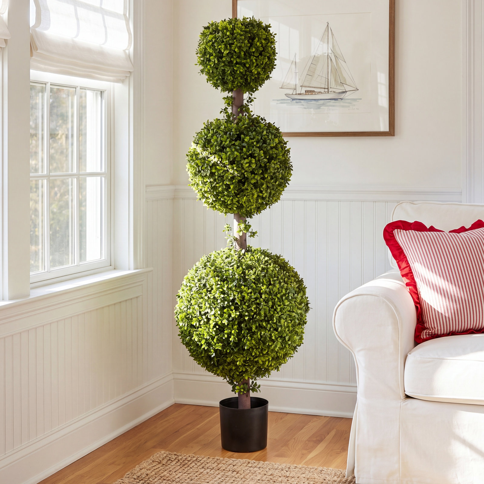 56'' Faux Boxwood Topiary