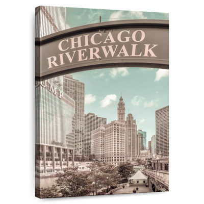 Aime Chicago Riverwalk, style rétro