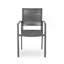 Chaise de salle à manger d'extérieur moderne en aluminium avec siège en corde (ensemble de 2)