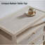 Ensemble de 2 grandes tables de chevet en rotin de chêne clair Boho, ensemble de 2 grandes tables de chevet avec tablettes ouvertes-20326752