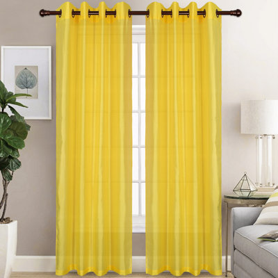 Diredra Polyester Semi-Sheer Curtains (Set of 2)
