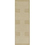 Orlie Hand Tufted Wool Geometric Area Rug in Brown