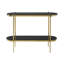 Hakon 120cm Glass Top Console Table