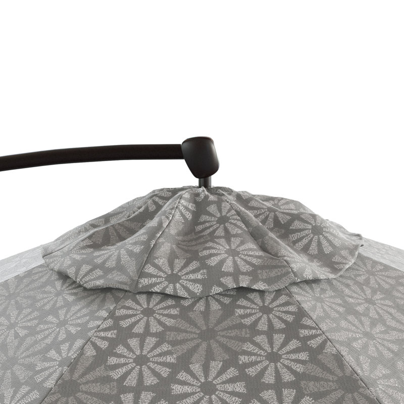 Parasol en porte-à-faux 9 pi 4 po, Spiro graphite - Pacifica Premium