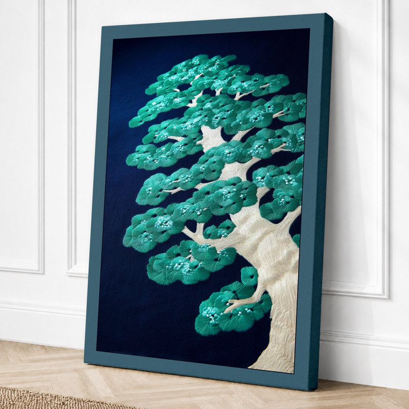 Island Paradise From Above Coastal - Print, 30x20 - 76.2 x 50.8 cm, Teal Border