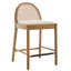 Tabourets modernes avec dossier en rotin et structure en bois Emington-574172686-574172685