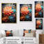 Art bouddhiste orange, turquoise, mandala de lotus - impressions sur toile bouddhisme-1351503720-1351503722