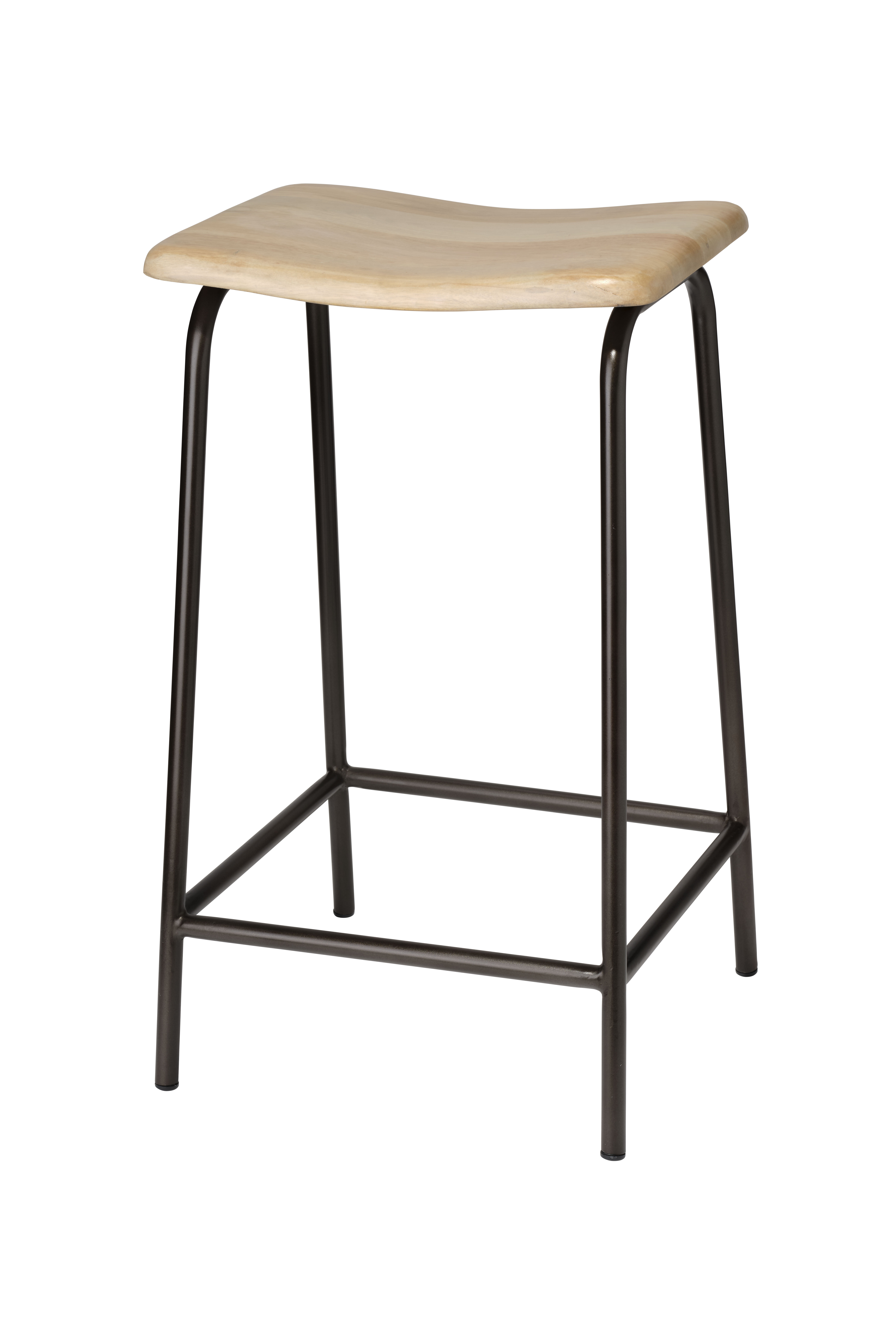 Jamie Young Company Bend Iron Counter Stool, Bleached Mango Wood | Perigold