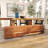 Wood Block Rectangular Bench with Elevated Base