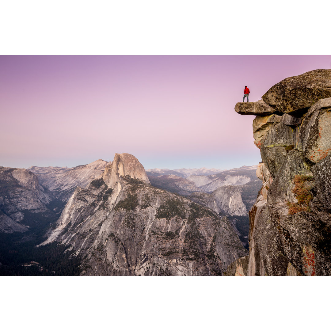 Hiker In Yosemite National Park, California, USA by Bluejayphoto - Wrapped Canvas Print