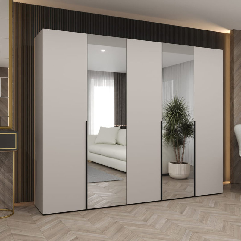 Bogins 4 Door Manufactured Wood Wardrobe, Cashmere