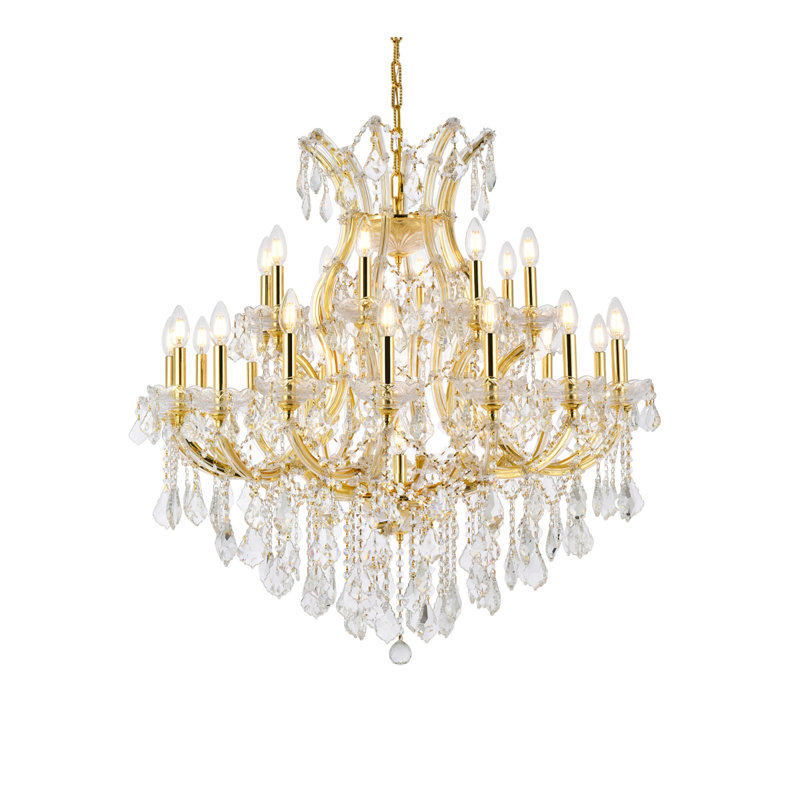 Stockard 24 - Light Chandelier, Royal Cut, Crystal (Clear), Gold