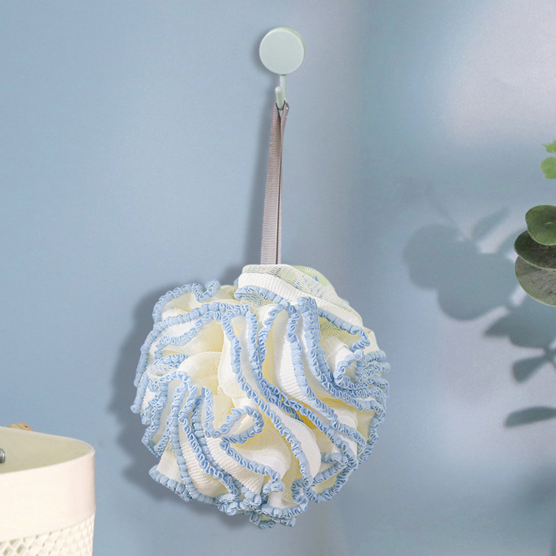 Baignoire à double couche avec rebords en dentelle et crochet avec plusieurs couleurs en option, Bleu