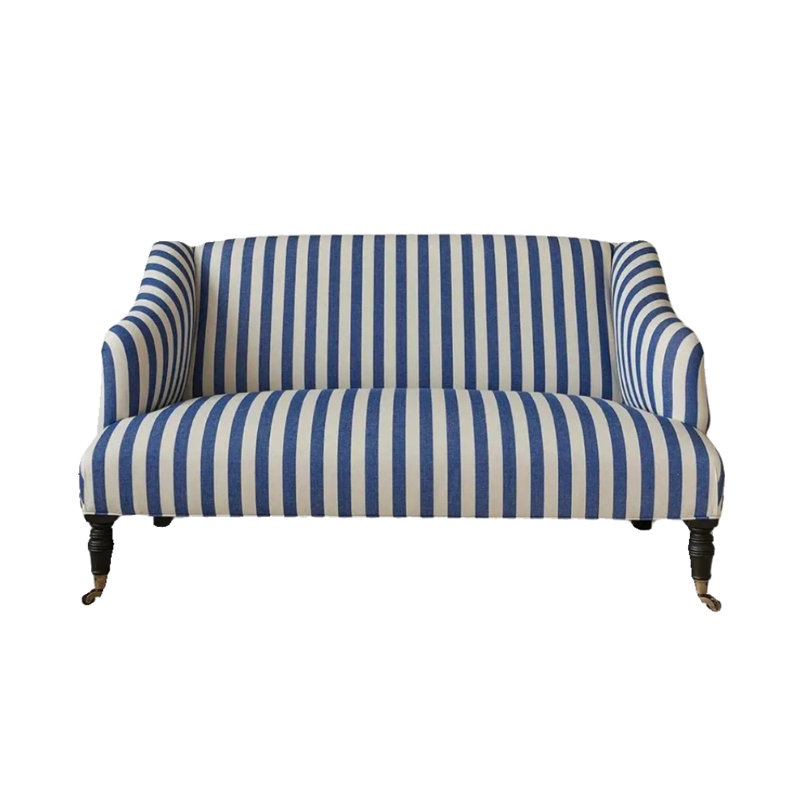 Canapé en chenille simple à rayures 78,7 po