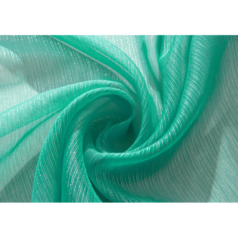 Paire de rideaux transparents avec passe-tringle Annaclaire, Bleu sarcelle