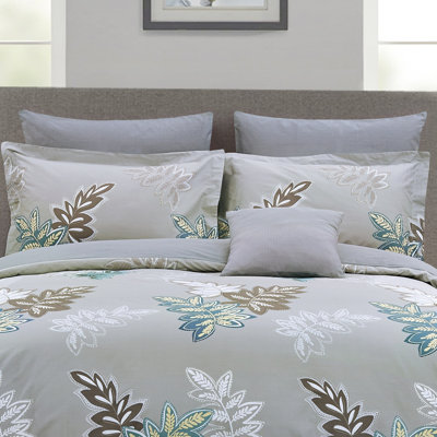 Cotton Sateen Floral Duvet Cover