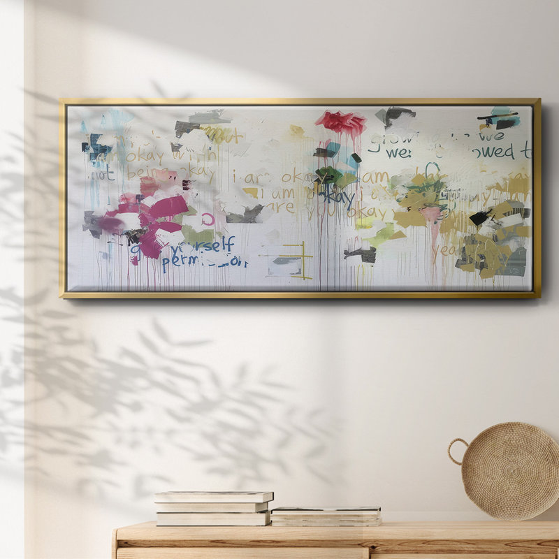 I'm Okay V- Framed Canvas