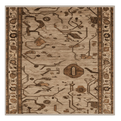 Tapis brun lavable à la machine