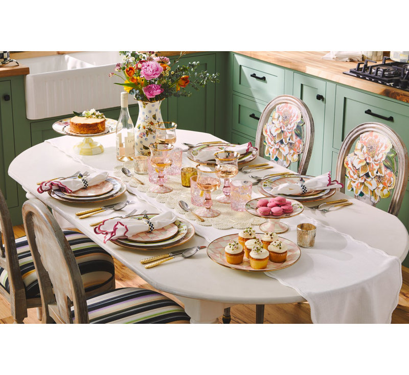 Rosy English Garden Enamel Salad/Dessert Plate