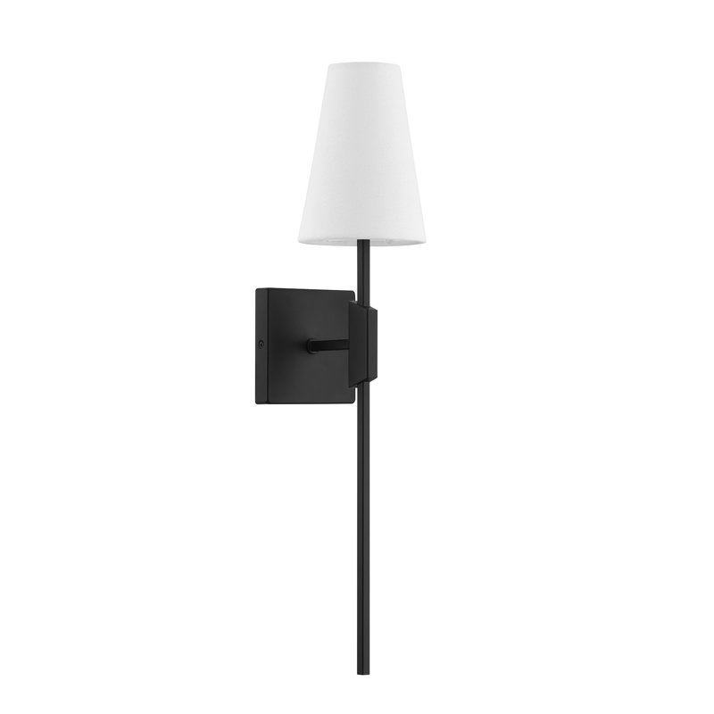 Vonnita 1-Light Wall Sconce in Black, Black