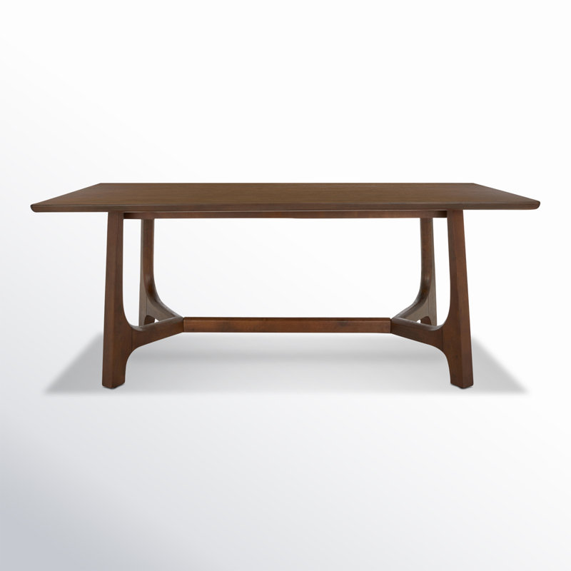 Burk 76" Trestle Dining Table, Medium Oak