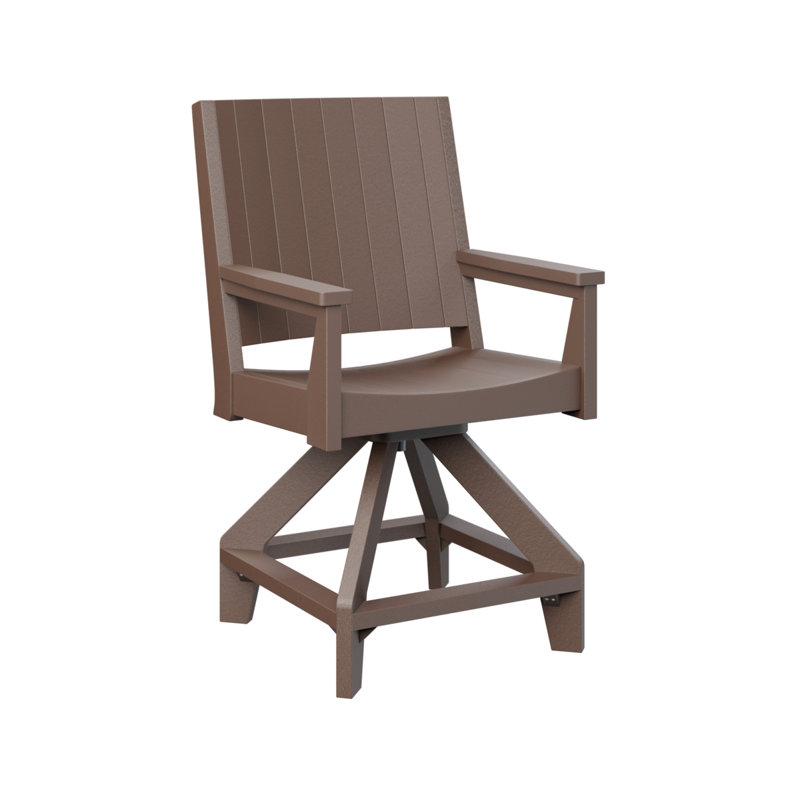 Chaise de comptoir pivotante Berlin, 21.5", Chocolat / Brun