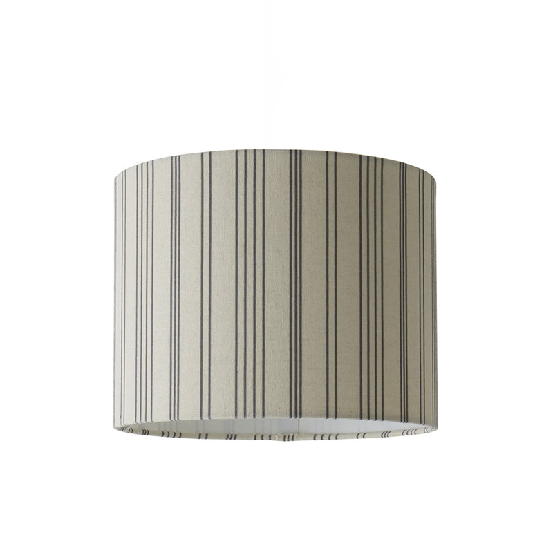 Cotton Blend Drum Pendant Shade ( Slip-On ) in Beige, 20cm H x 26cm W x 26cm D