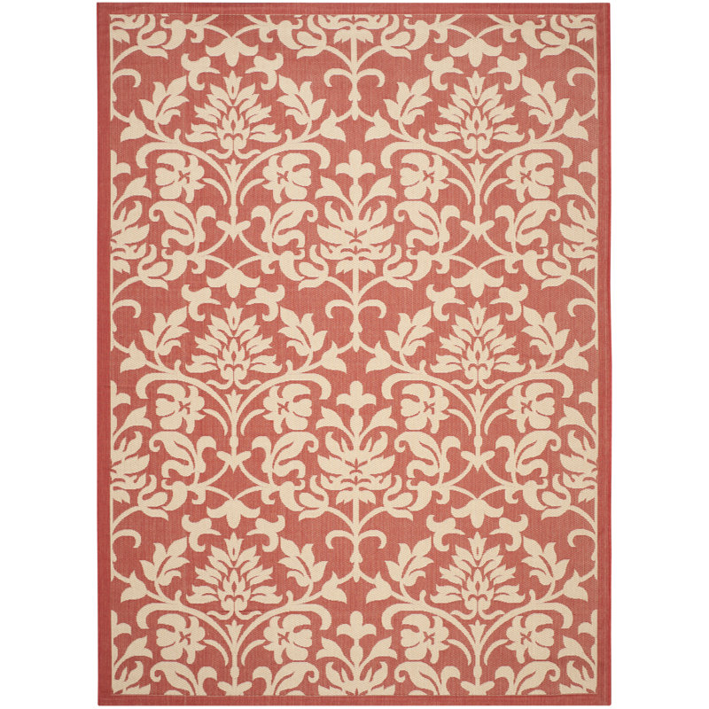 Galena Performance Damask Indoor/Outdoor Area Rug, Rectangle 9' x 12'