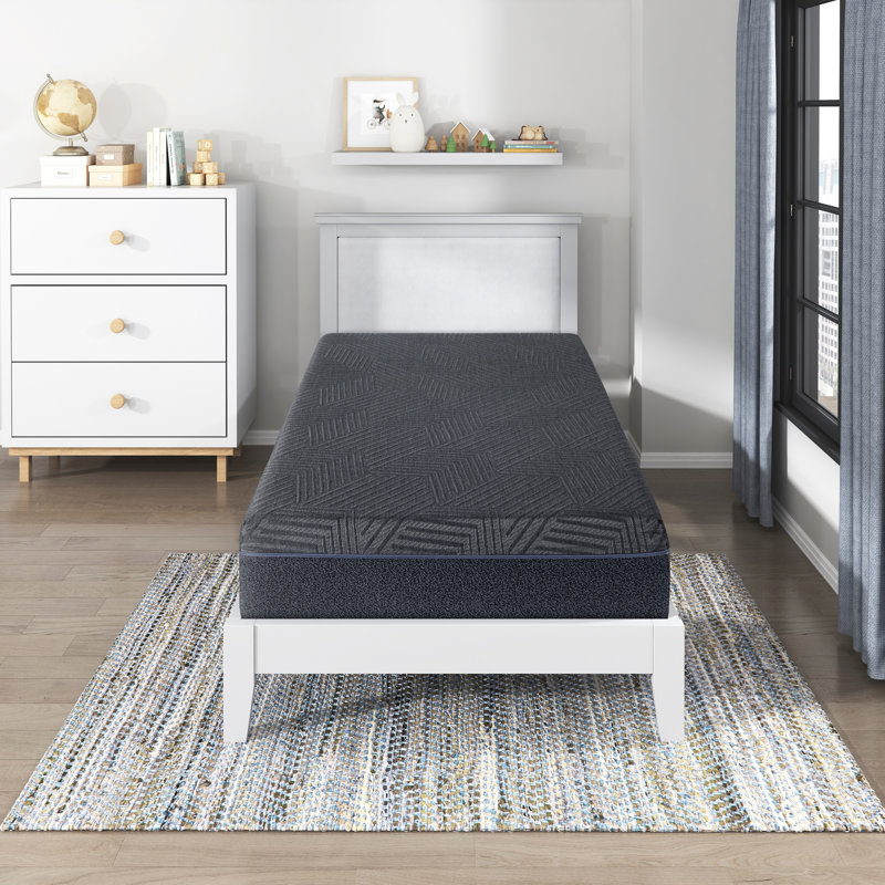 11-inch Size Bed Mattress Gel-Infused Memory Foam Hybrid Mattress, Dark Gray, Mattress in a Box, Twin