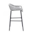 Tabouret de bar d'extérieur gris clair La Push, ensemble de 2-1026867335