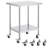 Stainless Steel Work Table 24 x 30 x 38 Inch, with 4 Wheels, 3 Adjustable Height Levels