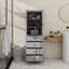 Armoire de rangement avec 2 portes et 4 tiroirs pour salle de bain, bureau, tablette réglable-403672734