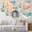 Mid-Century Pastel Color Cubes I - Art mural géométrique en métal MT137604-689303212