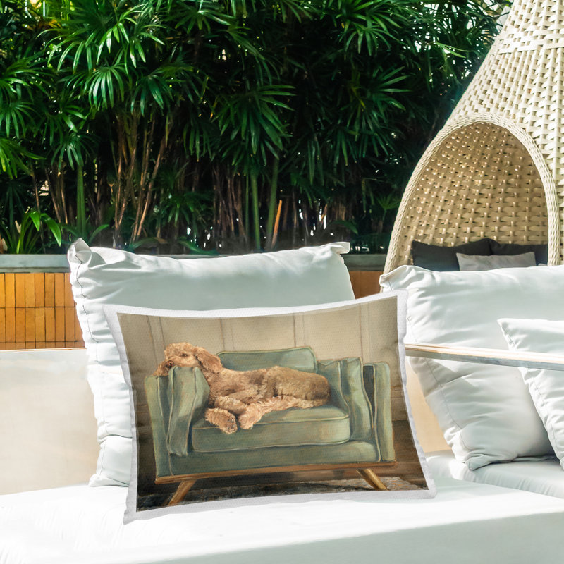 Coussin d'extérieur imprimé Antique