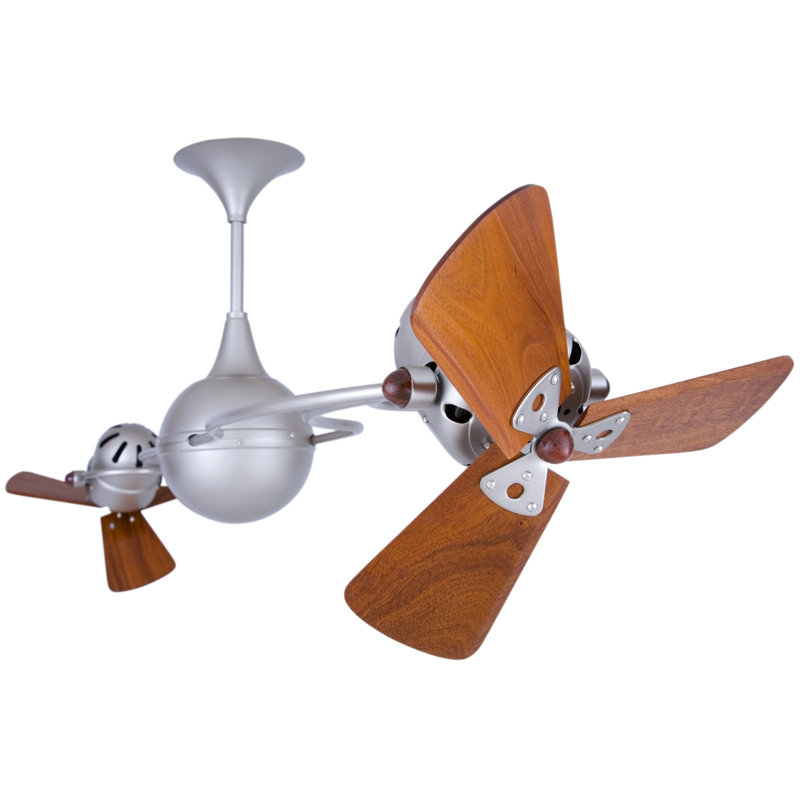 62" Italo Ventania 3 Blade Ceiling Fan, Brushed Nickel