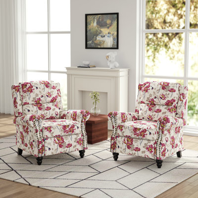 Fauteuil inclinable manuel avec dossier en bois massif Ameiah