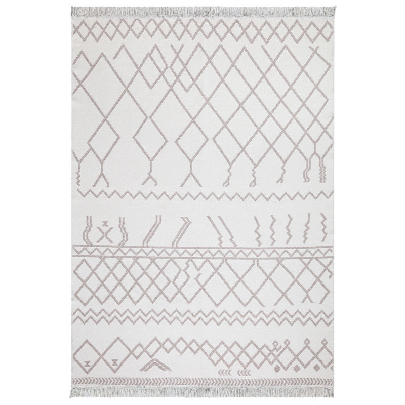 Ramiza Geometric Cotton Machine Made Indoor / Outdoor Area Rug, Rectangle 160 x 230cm