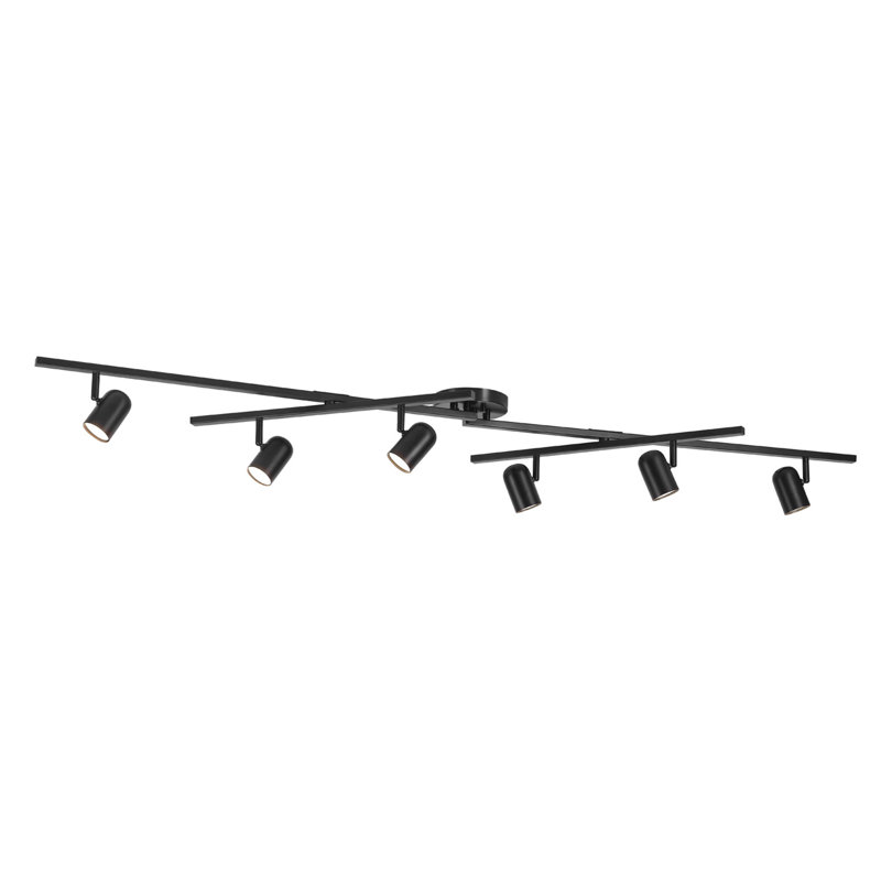 64.25'' 6 -Light Fixed Track Track Kit with Dimmable and Adjustable Head