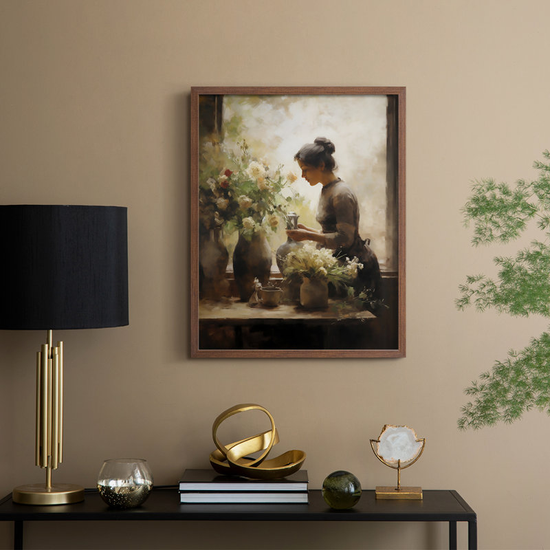 Reproduction encadrée WOMEN Series CDXII - bois massif, Noyer, H 30 po x l 24 po