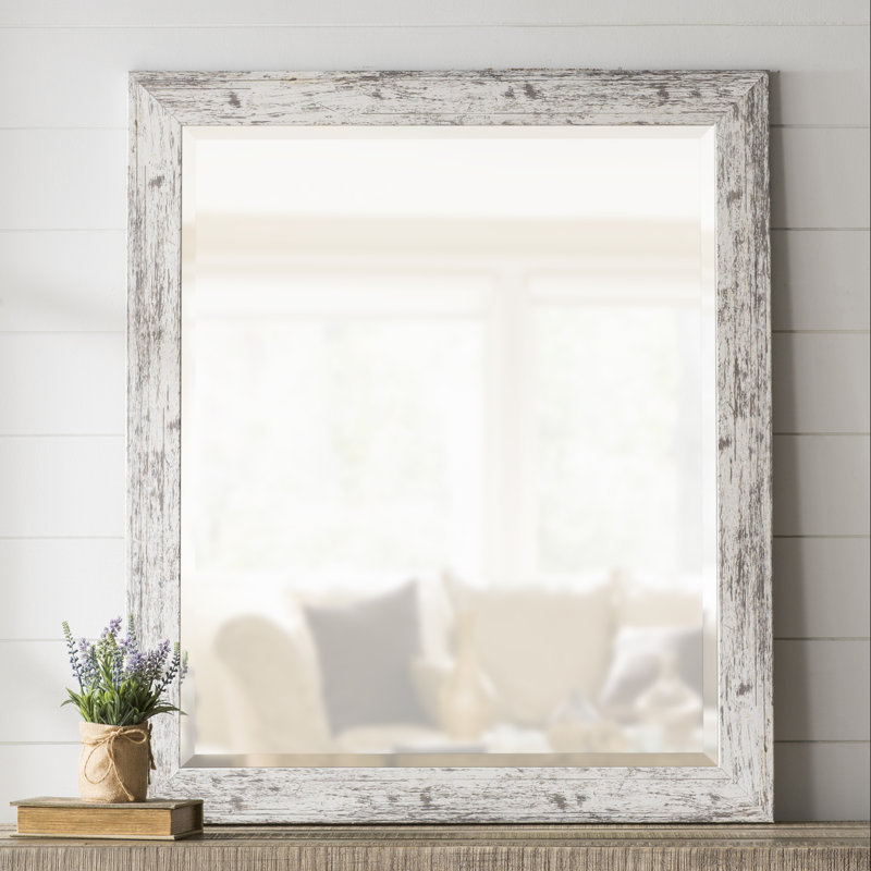 Ulrey Engineered Wood Flat Wall Mirror, 32.5" x 26.5" 