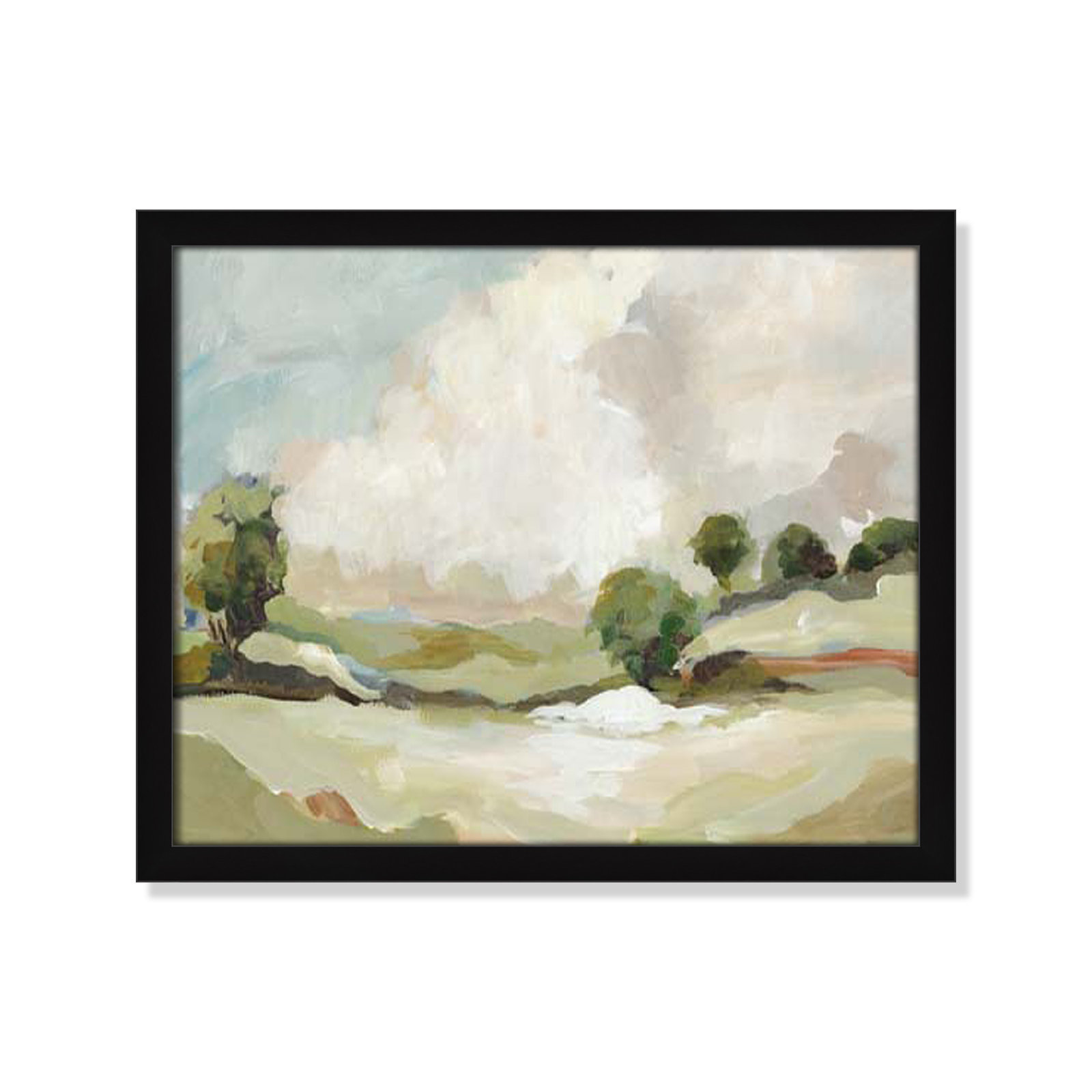 Pastoral Land by Allison Pearce, 16" H x 19" W x 1.25" D, Black