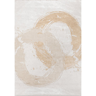 Amiliyah Rectangle Abstract Cotton and Viscose Indoor / Outdoor Area Rug