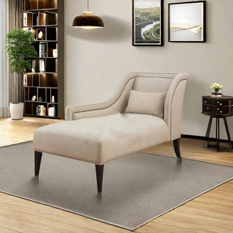 Elegant light luxury comfortable pine chair, Right Hand Facing